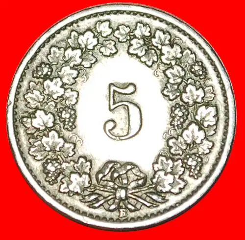 * FREIHEIT (1879-2022): SCHWEIZ ★ 5 RAPPEN 1919B! FEHLER STEMPEL 1+A! *  SWITZERLAND ★ ERROR! DIES 1+A!