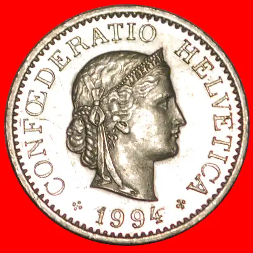 * FREIHEIT (1879-2022): SCHWEIZ ★ 10 RAPPEN 1994B! STEMPEL 2+C VZGL STEMPELGLANZ!*  SWITZERLAND ★  DIES 2+C!