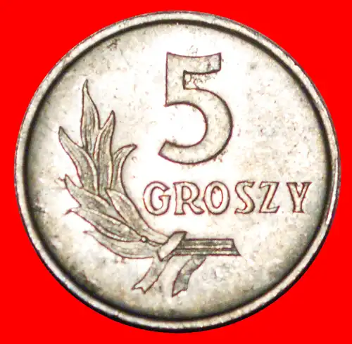 * SOZIALISTISCHE STERNE AUF ADLER (1958-1972): POLEN ★ 5 GROSHEN 1972 uSTG STEMPELGLANZ!   * SOCIALIST STARS ON EAGLE REDUCED SIZE: POLAND ★