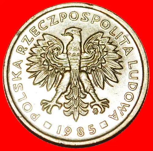 * MASSIVER TYP 1975-1988: POLEN ★ 2 ZLOTY 1985 STEMPEL I+A!  * SOCIALIST STARS ON EAGLE: POLAND ★ DIES I+A!