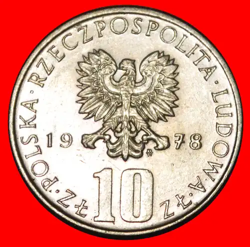 * PRUS (1847-1912): POLEN ★ 10 ZLOTY 1978 STG STEMPELGLANZ SELTEN! TYP 1975-1984! * SOCIALIST STARS ON EAGLE: POLAND ★UNC! RARE!