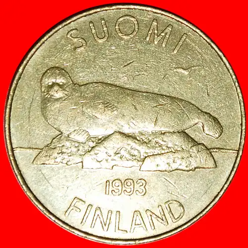 * SEEHUND UND VOGEL (1992-2001): FINNLAND ★ 5 MARK 1993M!  * FINLAND ★