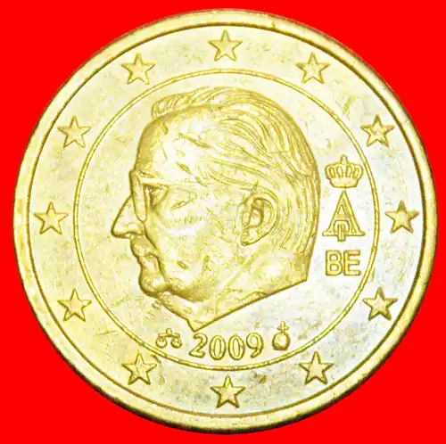* ALBERT II. (1993-2013): BELGIEN ★ 50 EURO CENTS 2009 NORDISCHES GOLD! * BELGIUM ★