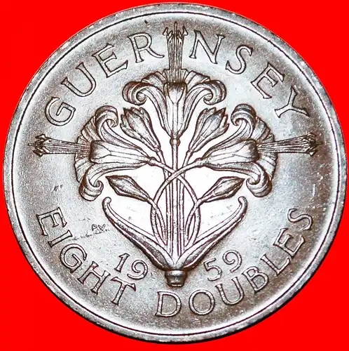 * LILIE: GUERNSEY ★ 8 DOUBLES 1959! 