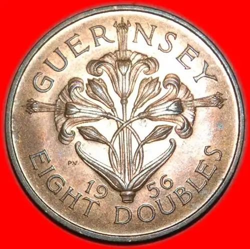 * LILIE ★ GUERNSEY ★ 8 DOUBLES 1956 uSTG!  