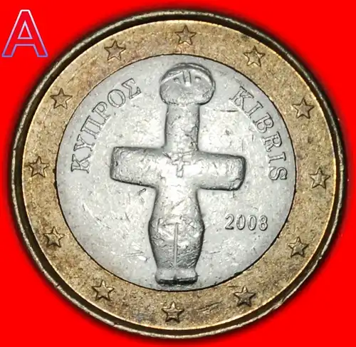 * ZWEI VARIETÄTEN FINNLAND ★ ZYPERN ★ 1 EURO 2008! UNGEWÖHNLICH 2 MÜNZEN!  * TWO VARIETIES FINLAND ★ CYPRUS ★UNCOMMON 