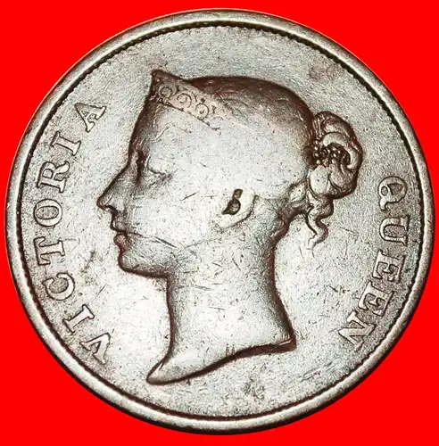 * INDIEN: STRAITS SETTLEMENTS ★ 1 CENT 1845 UNGEWÖHNLICH! VICTORIA (1837-1901)   * INDIA: STRAITS SETTLEMENTS ★UNCOMMON! 