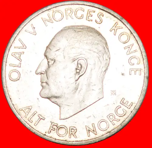 * LÖWE (1963-1973): NORWEGEN ★ 5 KRONE 1963B! OLAV V. (1957-1991) * NORWAY ★ 