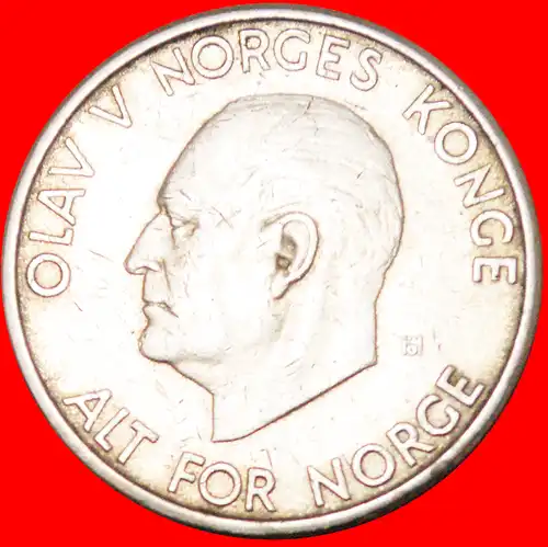* LÖWE (1963-1973): NORWEGEN ★ 5 KRONE 1966B! OLAV V. (1957-1991) * NORWAY ★ 