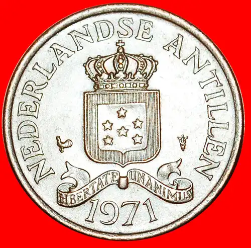 * JULIANA (1948-1980): NIEDERLÄNDISCH ANTILLEN ★ 2 1/2 CENTS 1971! MIT ARUBA!  * NETHERLANDS ANTILLES★