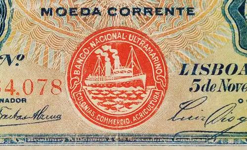 * GROSSBRITANNIEN: MOSAMBIK VON PORTUGAL ★ 20 CENTAVO 1914 SCHIFF TYP III! GERADE VERÖFFENTLICHT! * GREAT BRITAIN: MOZAMBIQUE ★ JUST PUBLISHED!