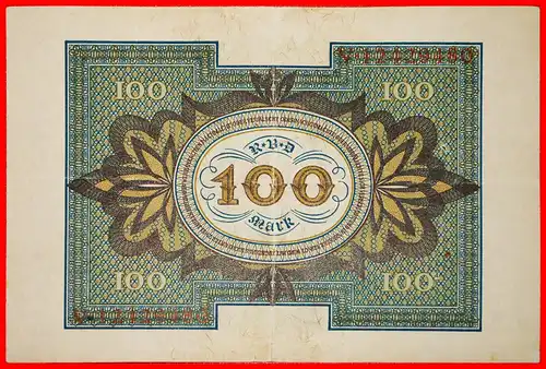 * REICHSBANKNOTE: DEUTSCHLAND ★ 100 MARK 1920 UNTERDRUCK-BUCHSTABE L! KNACKIG!  * GERMANY ★