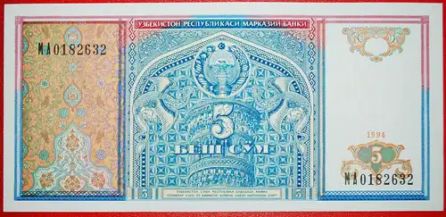 * DICHTER NAWAI (1441-1501): usbekistan (früher die UdSSR, russland) ★ 5 SOM 1994 KFR KNACKIG!  * POET NAVAI: uzbekistan (ex. the USSR, russia) ★