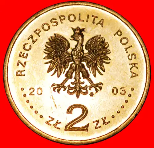 * ÖFFENTLICHE STRAFE: POLEN ★ 2 ZLOTY 2003 NORDISCHES GOLD STG STEMPELGLANZ UNGEWÖHNLICH! * PUBLIC PUNISHMENT: POLAND ★ UNCOMMON! 