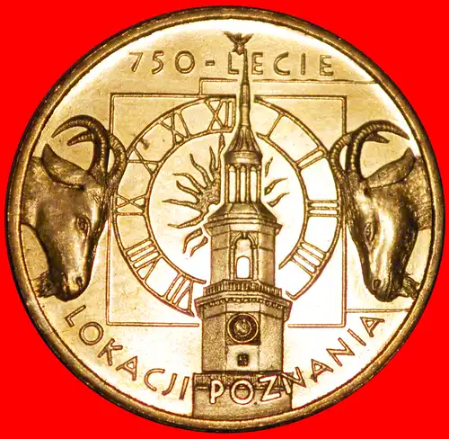 * SONNE UND ZIEGEN: POLEN ★ 2 ZLOTY 1253 2003 NORDISCHES GOLD STG STEMPELGLANZ UNGEWÖHNLICH! * POLAND ★ UNCOMMON! 