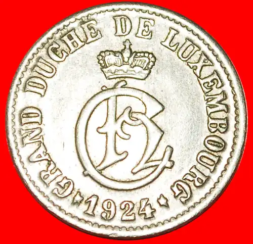 * LORBEERKRANZ: LUXEMBURG ★ 5 CENTIME 1924! * LAUREL WREATH: LUXEMBOURG ★