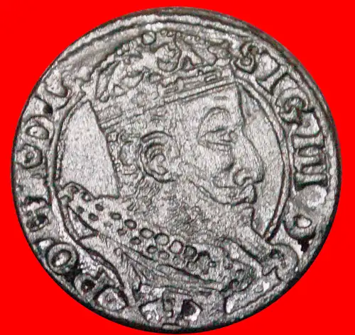 * PORTRÄT (1600-1623): POLEN ★ GROSZ 1607 SILBER SELTEN! SIGISMUND III. WASA (1587-1632)  * POLAND ★ SILVER RARE!