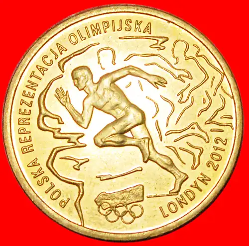 * GROSSBRITANNIEN OLYMPIA: POLEN ★ 2 ZLOTY 2012 NORDISCHES GOLD STG STEMPELGLANZ! * GREAT BRITAIN OLYMPICS ★ POLAND ★