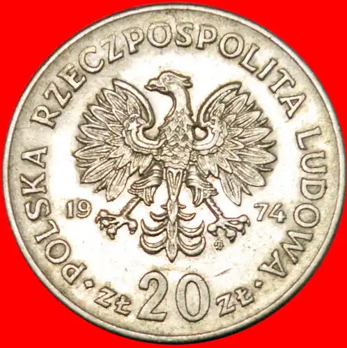 * NOWOTKO (1893-1942): POLEN ★ 20 ZLOTY 1974! * POLAND ★ 