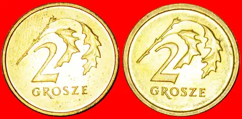 * GROSSBRITANNIEN und POLEN: POLEN ★ 2 GROSHEN 2014  BEIDE TYPEN! uSTG STEMPELGLANZ! * GREAT BRITAIN & POLAND:  POLAND ★