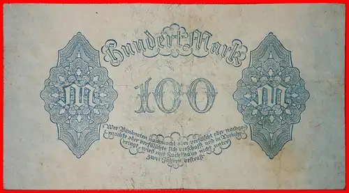 * REICHSBANKNOTE: DEUTSCHLAND ★ 100 MARK 1922 SERIEN-BUCHSTABE C! KNACKIG!   * GERMANY ★