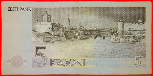 * KERES (1916-1975): estland (früher die UdSSR, russland) ★ 5 KRONEN 1991 (1992) KNACKIG! *  estonia (ex. the USSR, russia) ★