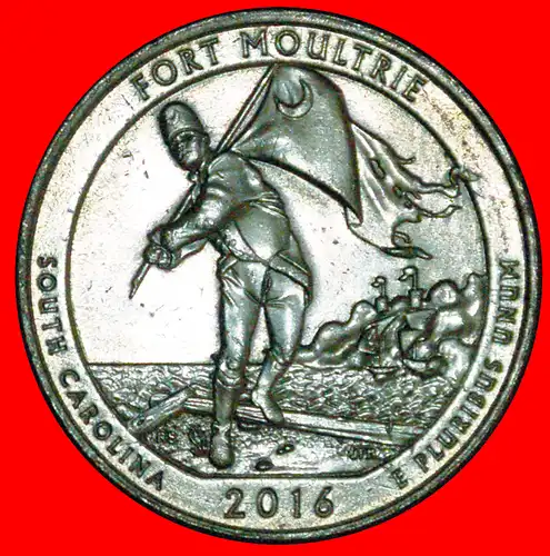 * ENTDECKUNG MÜNZE MIT FLIEGE AUF HOSEN: USA ★ 1/4 DOLLAR 2016D STG STEMPELGLANZ SCHIFFE! * DISCOVERY COIN WITH FLY ON PANTS: USA ★ 1/4 DOLLAR 2016D SHIPS UNC MINT LUSTRE!