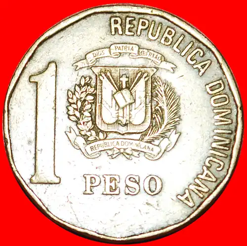 * KANADA UNGEWÖHNLICH STEMPELDREHUNG: DOMINIKANISCHE REPUBLIK ★ 1 PESO 1993 RARITÄT! VERÖFFENTLICHT WERDEN!  * CANADA UNCOMMON ALIGNMENT: DOMINICAN REPUBLIC ★ 1 PESO 1993 RARITY! TO BE PUBLISHED!