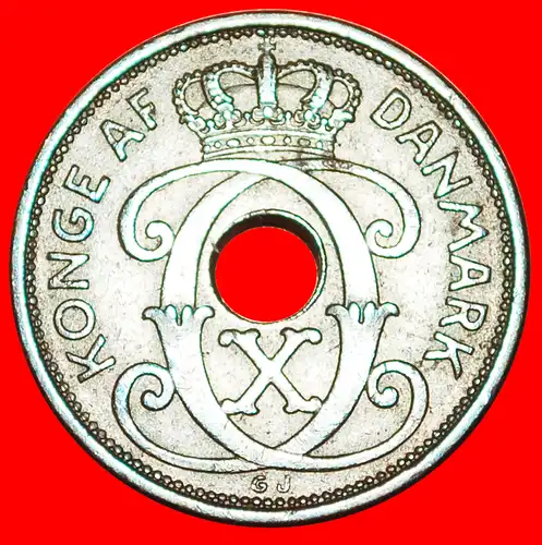 * LOCH (1926-1940): DÄNEMARK ★ 2 OERE 1931! Christian X. (1912-1947)  * HOLE: DENMARK ★ 