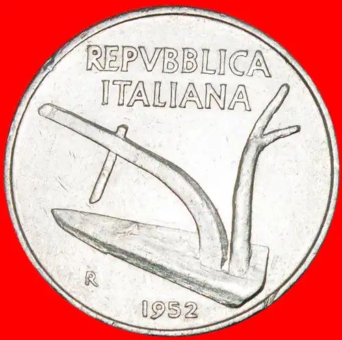 * PFLUG: ITALIEN ★ 10 LIRE 1952R!  *  ITALY ★ 