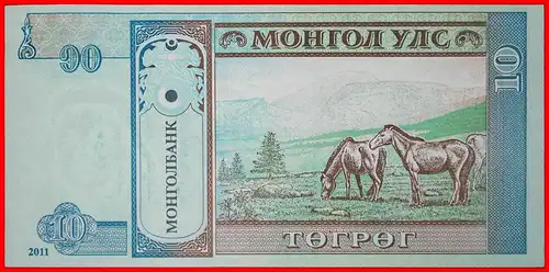 * KOMMUNISTISCHER SUKEBATOR (1893-1923): MONGOLEI ★ 10 TUGRIK 2011 KFR KNACKIG! * COMMUNIST: MONGOLIA ★