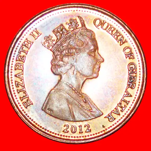 * GROSSBRITANNIEN (2012-2013): GIBRALTAR ★ 1 PENNY 2012! ELISABETH II. (1953-2022) * GREAT BRITAIN (2012-2013): GIBRALTAR ★