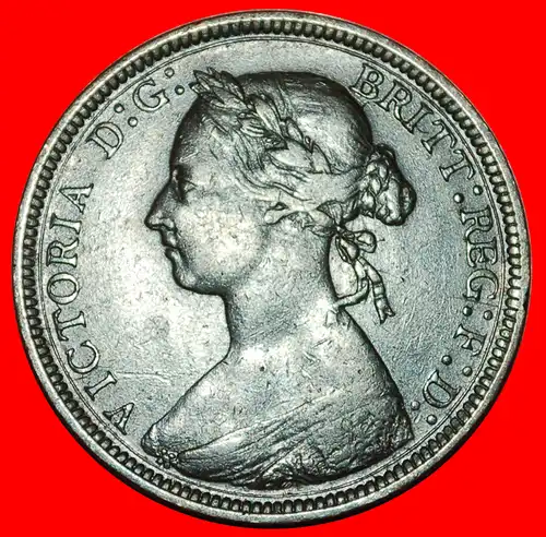 * HERRIN DER SEEN: GROSSBRITANNIEN ★ HALBER PENNY 1886 SCHIFF VICTORIA (1837-1901)! * MISTRESS OF THE SEAS: UNITED KINGDOM ★