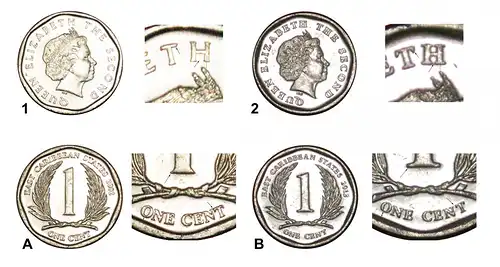 * RUNDEN (2002-2013): OSTKARIBISCHE STAATEN ★ 1 CENT 2002 ENTDECKUNG MÜNZE VZGL STEMPELGLANZ! * ROUND: EAST CARIBBEAN STATES ★ DISCOVERY COIN