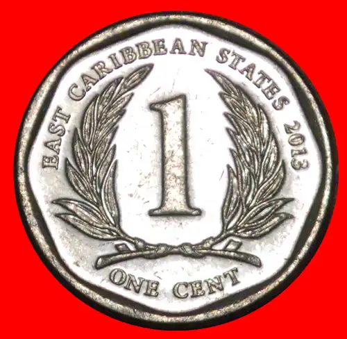 * RUNDEN (2002-2013): OSTKARIBISCHE STAATEN ★ 1 CENT 2013 ENTDECKUNG MÜNZE VZGL STEMPELGLANZ! * ROUND: EAST CARIBBEAN STATES ★ DISCOVERY COIN