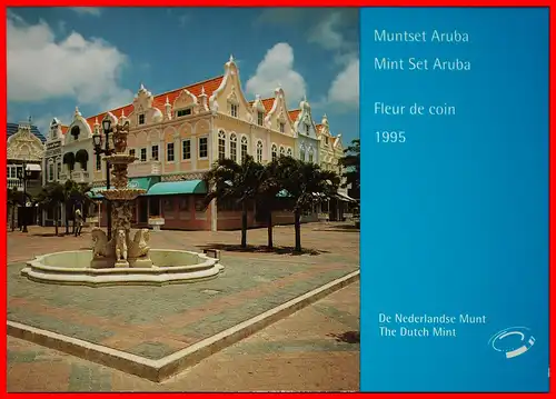 * NIEDERLANDE: ARUBA ★ 5-10-25-50 CENT 1- 2 1/2 FLORIN 1995 FDC STEMPELGLANZ! SELTEN! * NETHERLANDS: ARUBA ★ SCARCE!