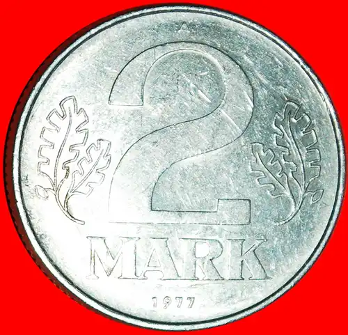 * HAMMER UND ZIRKEL (1972-1990): DEUTSCHLAND★ 2 MARK 1977A BERLIN! * HAMMER AND COMPASS: GERMANY ★