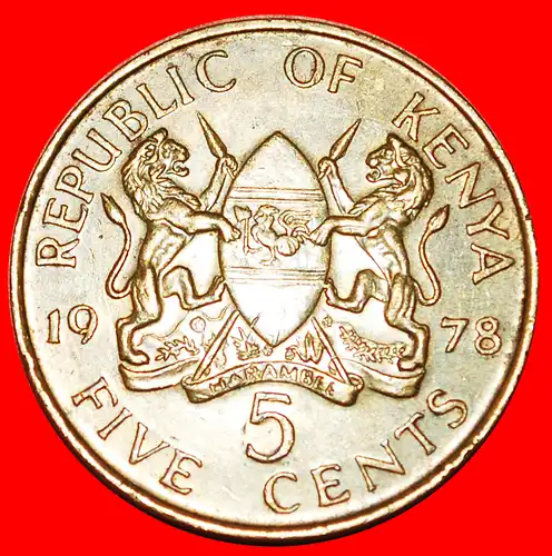 * GROSSBRITANNIEN (1969-1978): KENIA ★ 5 CENT 1978! * GREAT BRITAIN: KENYA ★