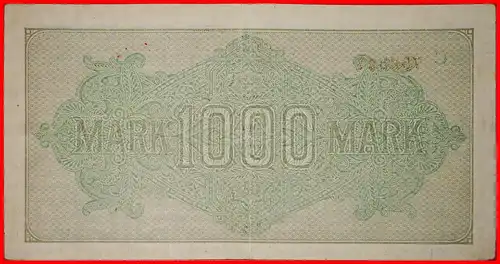 * REICHSBANKNOTE: DEUTSCHLAND ★ 1000 MARK 1922 MÄANDER! KNACKIG!  *  GERMANY ★