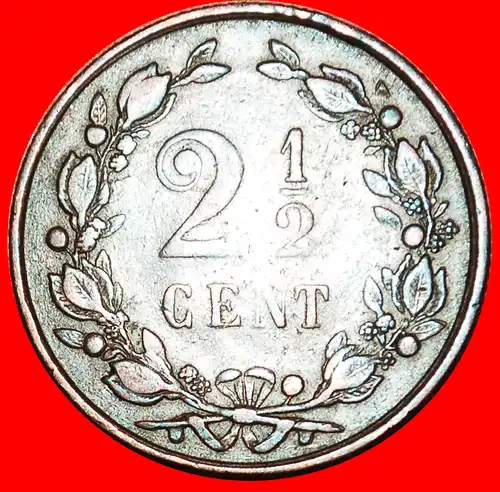 * RAMPANT LÖWE (1877-1898): NIEDERLANDE ★ 2 1/2 CENT 1884!  * NETHERLANDS ★ 