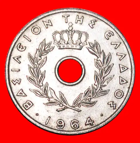 * SCHWEIZ (1954-1971): GRIECHENLAND ★ 20 LEPTA 1964 PAUL I. (1947-1964)! * SWITZERLAND: GREECE ★