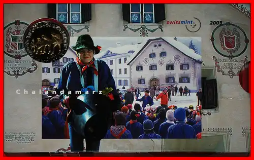 * SELTEN: SCHWEIZ ★ 1-5-10-20 RAPPEN 1/2-1-2-5-5 FRANKEN GRAUBÜNDEN FDC 2003! * RARE: SWITZERLAND ★  GRAUBUENDEN 