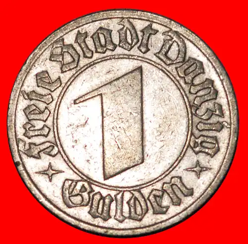 * POLEN: DEUTSCHLAND DANZIG ★ 1 GULDEN 1932 SELTEN!    * POLAND: GERMANY DANZIG ★RARE! 