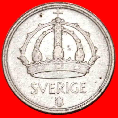 * SILBER: SCHWEDEN ★ 25 OERE 1947! GUSTAV V. (1907-1950)  *  SWEDEN ★SILVER