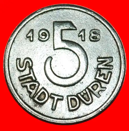 * EISEN LÜDENSCHEID: DEUTSCHLAND DÜREN ★ 5 PFENNIG 1918! VERÖFFENTLICHT WERDEN! * IRON LUEDENSCHEID: GERMANY DUEREN ★ 5 PFENNIGS 1918! TO BE PUBLISHED!