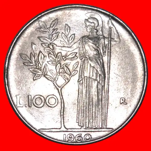 * GÖTTIN MINERVA (1954-1989): ITALIEN ★ 100 LIRE 1960R! * ITALY ★