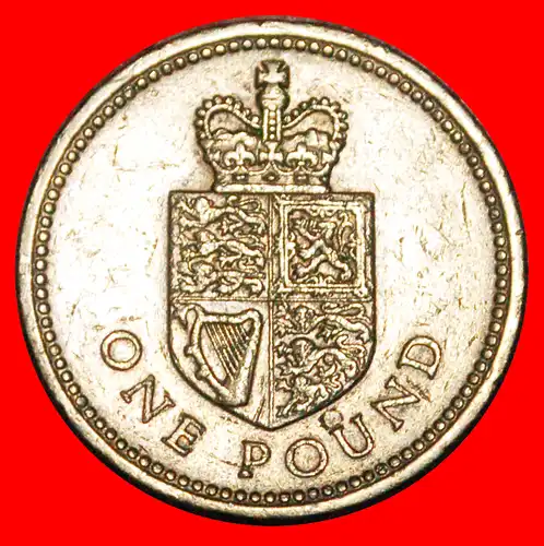 * SCHILD: GROSSBRITANNIEN ★ 1 PFUND 1988 UNGEWÖHNLICH! * SHIELD:  GREAT BRITAIN ★ 1 POUND 1988 UNCOMMON!