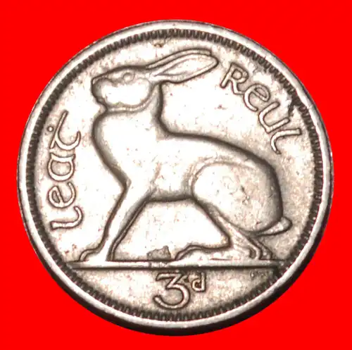 * HASE (1928-1935): IRLAND ★ 3 PENCE 1935 INTERESSANTES JAHR! * HARE: IRELAND ★ 3 PENCE 1933 KEY DATE! 