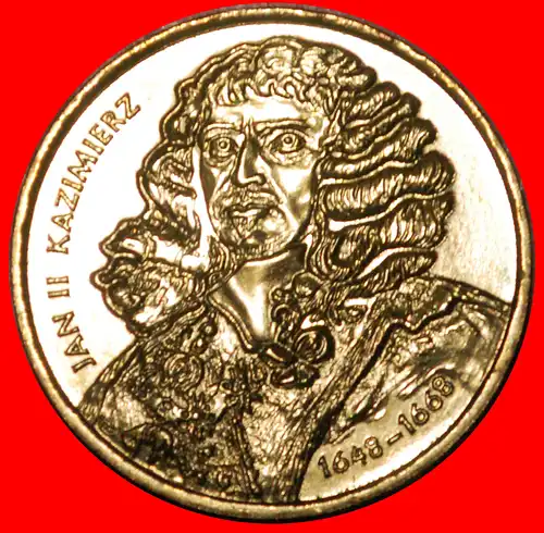 * JOHANN II. KASIMIR (1648-1668) VON russland: POLEN ★ 2 ZLOTY 2000 NORDISCHES GOLD STG STEMPELGLANZ SELTEN! * JOHN II CASIMIR OF russia: POLAND ★ 2 ZLOTY 2000  SCARCE! 