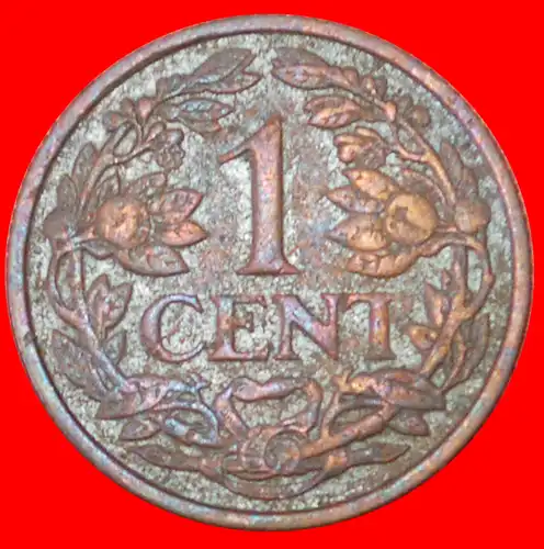 * WUCHERND LÖWE (1913-1931): NIEDERLANDE ★ 1 CENT 1919 SELTEN JAHR!  * RAMPANT LION: NETHERLANDS ★ KEY DATE!